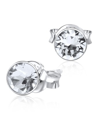 Roundy Stone Silver Stud Earring ST-1103 (5.3mm)